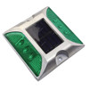 LED Solar Road Stud, Aluminium, 2.5CM Height x 10.5CM Width x 12.5CM Length, Green