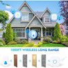 Sky-Touch Wireless Doorbell With 2 Receiver and 1 Push Button, ABS, 300 Mtrs Range, White