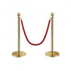 Retractable Barrier With 1.5 Mtrs Red Rope, Stainless Steel, 100CM Height, Gold