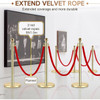 Retractable Barrier With 1.5 Mtrs Red Rope, Stainless Steel, 100CM Height, Gold