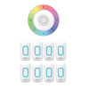 Novex 8-Zone Wireless Door Bell System With Led Indicator, NDB-708, 500 Mtrs Range, White/Grey