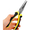 Novex Needle Nose Plier, NHT-NP-8, Alloy Steel/Plastic, 8 Inch, Black/Yellow