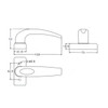 Dorfit Powder Coated Door Handle, DTADH224-WH, Aluminium, White
