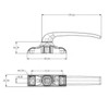Dorfit Powder Coated Door Handle, DTADH237-WH, Aluminium, White