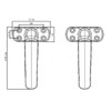 Dorfit Powder Coated Door Handle, DTADH243-BG, Aluminium, Beige