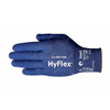 Ansell Work Gloves, 11-819-ESD, HyFlex, Carbon/Nylon/Spandex, Size9, Nitrile Coating, Blue