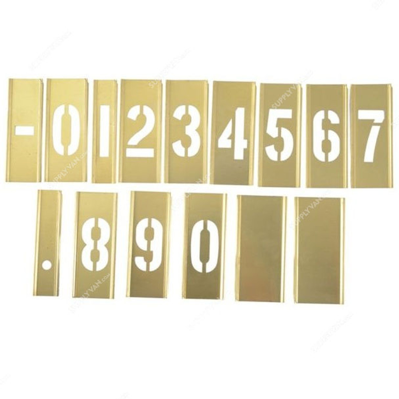 CH Hanson Stencil Set, 10008, Numbers, 1 Inch, Brass, 15PCS SupplyVan