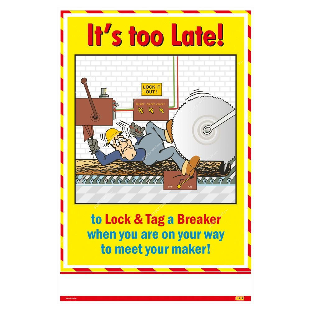 Loto-Lok Lockout Tagout Poster LP-05 Vinyl Vertical 600 x 450MM: Buy ...
