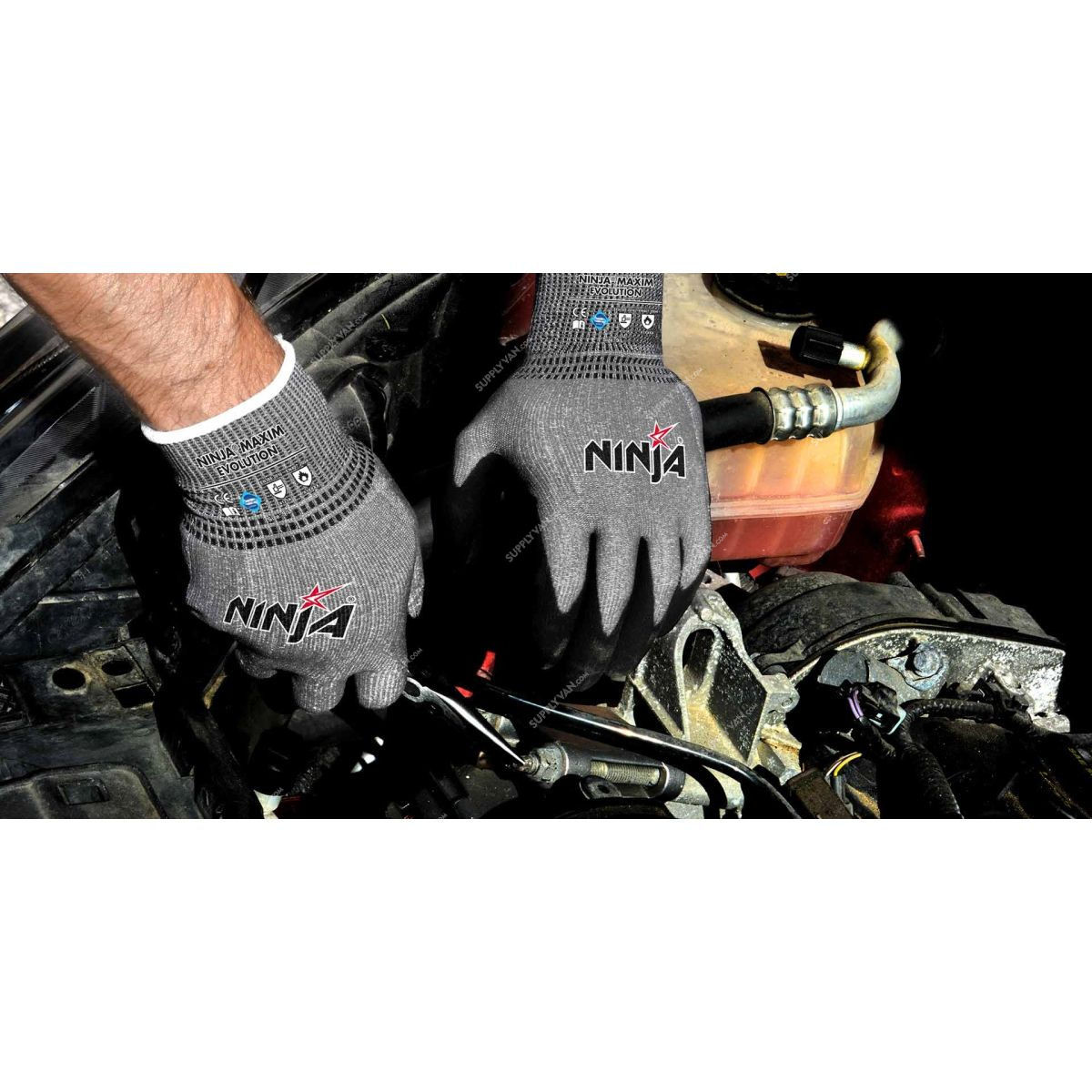 Ninja Coated Gloves Maxim Evolution NFT Nylon L Black/Grey: Buy