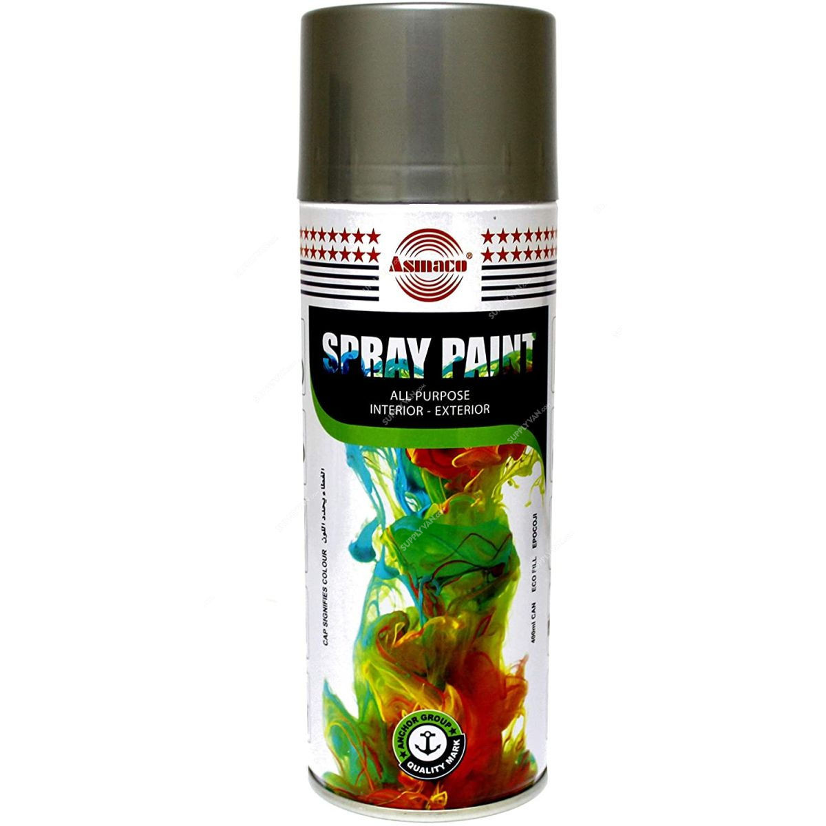Asmaco All Purpose Spray Paint 400ML Silver 5 Pcs/Pack Buy Online at