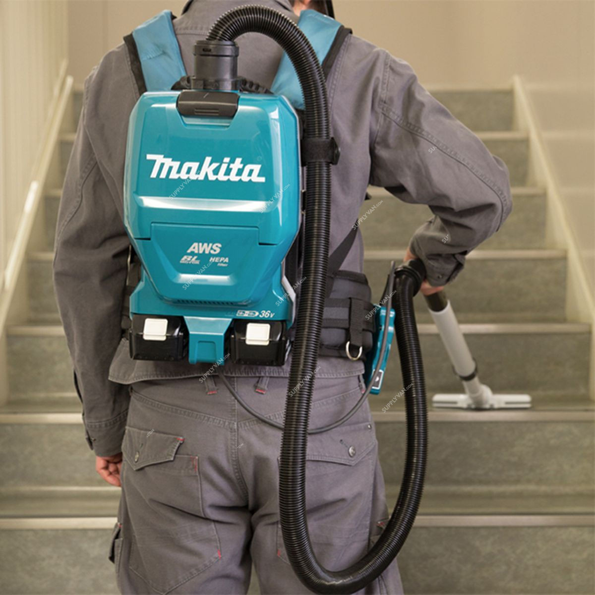 Makita 36V 110 mBar Ltrs Cordless Backpack Vacuum Cleaner