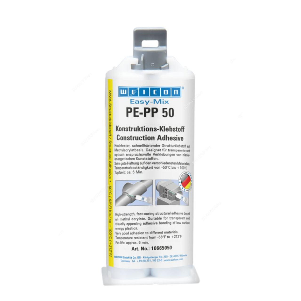 Weicon 10665050 Easy Mix PE-PP 50 Structural Acrylic Adhesive, -50