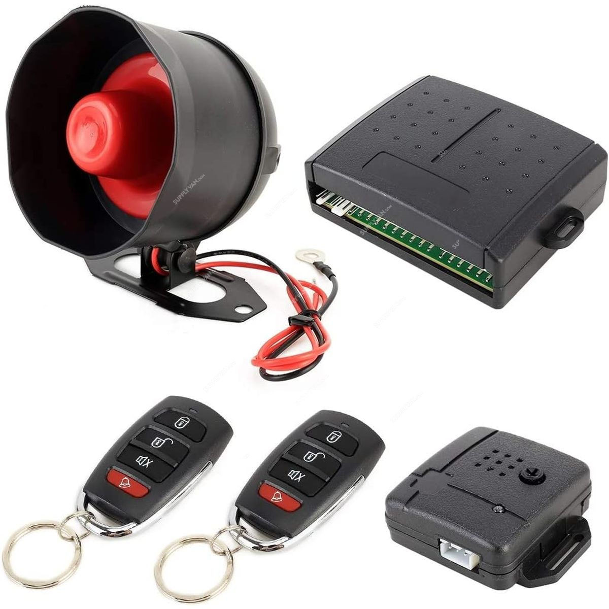Remote Control Car Alarm System, Plastic/Metal, 15W, Black, 5 Pcs/Kit ...