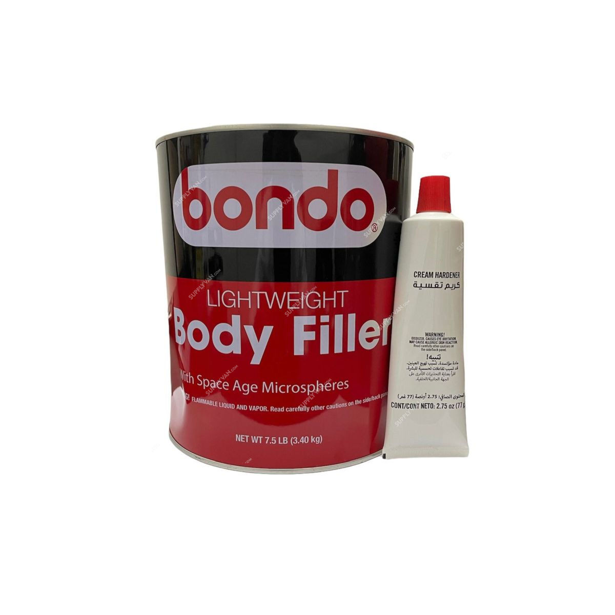 Bondo Lightweight Body Filler With Hardener, 264D, Kg, Pcs/Kit