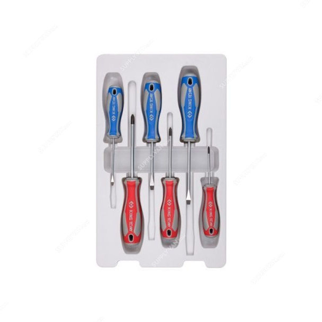 Kingtony Phillips and Flat Screwdriver Set, 31116MR, 6PCS SupplyVan