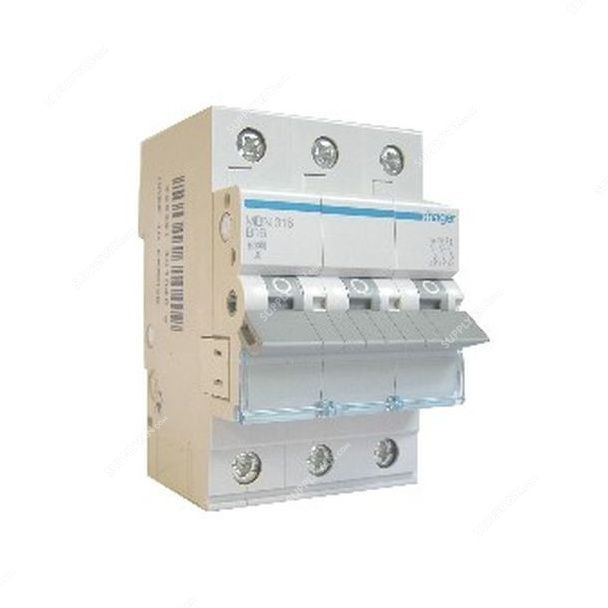 Hager Miniature Circuit Breaker, MCN310, 3P, Curve C, 10A SupplyVan