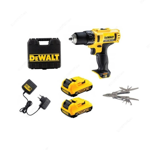 Dewalt Cordless Compact Drill Driver With Multi Tool, DCD710C2P-B5, 12V, 2x  Battery, 1x Charger