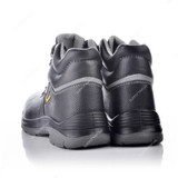 Safetoe High Ankle Shoes, M-8027, Best Boy, S3 SRC, Leather, Size43, Black