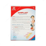 Saniplast First Aid Bandage, 44429029, M, 1.9CM Width x 7.2CM Length, Brown, 20 Pcs/Box