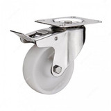 Liemke European Type Double Brake Caster, 18-11-6-13-4-20, Nylon, 160 x 45MM, 300 Kg