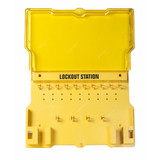 Lockout Station With Lockable Cover, LS-MST10-EB, 400 x 560MM, Yellow