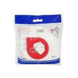 KN95 Flat Fold Respirator, RUN, White, 5 Pcs/Pack