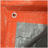 Tarpaulin Sheet, Plastic, 24 x 24 Feet, Orange/Silver