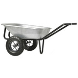 Haemmerlin Cargo Premium 150 Pneumatic Wheel Barrow, 150 Ltrs, Silver