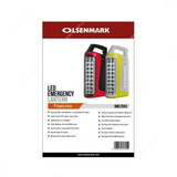 Olsenmark Rechargeable LED Emergency Lantern, OME2693, 6V, 3.5Ah, 24 LED, Red/Yellow