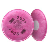 3M Particulate Filter, 2091-07000, P100 Series, 4.3 Inch, Pink