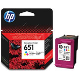 HP 651 Tri-Color Ink Cartridge, C2P11AE, 200 Pages, Cyan/Magenta/Yellow