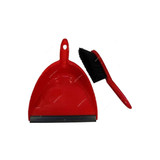 Vileda Dustpan With Brush, Red/Black