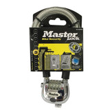 Master Lock Cable With Code Lock, ML8213EURDPRO, Braided Steel, 60CM x 12MM, Transparent