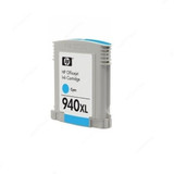 HP High Yield Original Ink Cartridge, C4907, 940XL, 16ML, 1400 Pages, Cyan