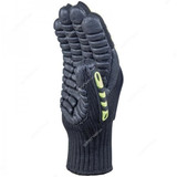 Delta Plus High-Tech Anti-Vibration Safety Gloves, VV904JA10, Size10, 100% Polyester, Black/Yellow