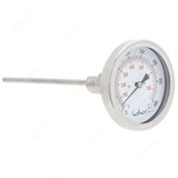 Calcon Bi-Metal Temperature Gauge, CCTB18D, 80x150MM, 1/2 Inch, NPT, 0-400 Deg. C