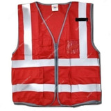 Taha Safety Vest, Sj Solid, Red, XXL
