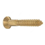 Tuf-Fix Brass Plated Wood Screws, WSBPP8X112, Carbon Steel, Fine, Phillips, 8MM x 1-1/2 Inch