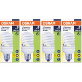 Osram Mini Twist Fluorescent Lamp, Duluxstar, 23W, E27, 2700K, Warm White, 4 Pcs/Pack