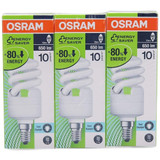 Osram Fluorescent Lamp, Duluxstar Mini Twist, 12W, E14, 2700K, Warm White, 3 Pcs/Pack