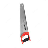 Geepas Hand Saw With TPR Handle, GT59216, Carbon Steel, 18 Inch, Red/Silver