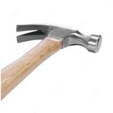 Geepas Claw Hammer With Wooden Handle, GT59120, Forged Steel, 570GM, Silver