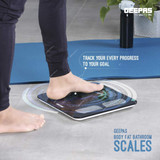 Geepas Digital Personal Scale, GBS46505UK, ABS, 4 Digits, 180 Kg Weight Capacity, Black