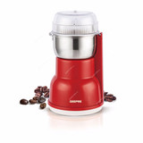 Geepas Coffee Grinder, GCG5440, Stainless Steel, 180W, 300GM, Red/Silver