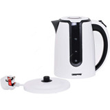 Geepas Double Layer Electric Kettle, GK5470, 2200W, 1.7 Ltrs, White/Black