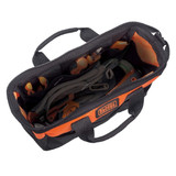 Black and Decker Tool Bag, BDST73820-8, 12 Inch, Orange/Black