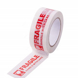 Fragile Handle With Care Printed BOPP Tape, 50 Micron Thk, 48MM Width x 100 Yards Length, 12 Rolls/Pack
