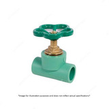 Atlas Stop Globe Valve, APSGV32X1, PPR/Brass, 32MM Dia x 1 Inch, Green/Gold