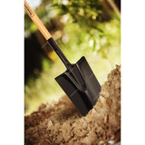 Tramontina Half Moon Shovel With 71CM Wood Handle, 77426404, Black