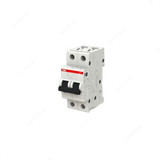ABB Miniature Circuit Breaker, S202-C6, Curve Type C, 2 Pole, 6kA, 6A